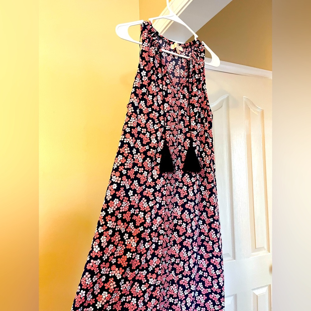 Michael Kors floral dress with tassels